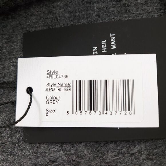 4TH Reckless Pants Womens 8 Gray Flared Ribbed Knitted Pull On Comfy Cozy Warm - Picture 8 of 12